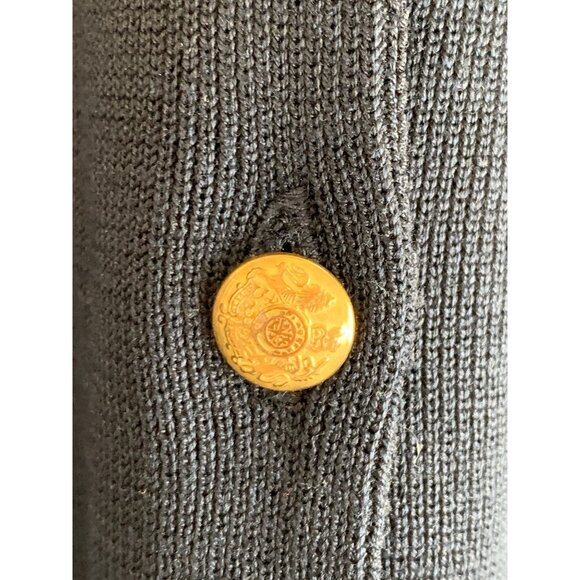 VTG Lauren Ralph Lauren Womens Navy 100% Silk Cardigan Size M - Picture 6 of 6